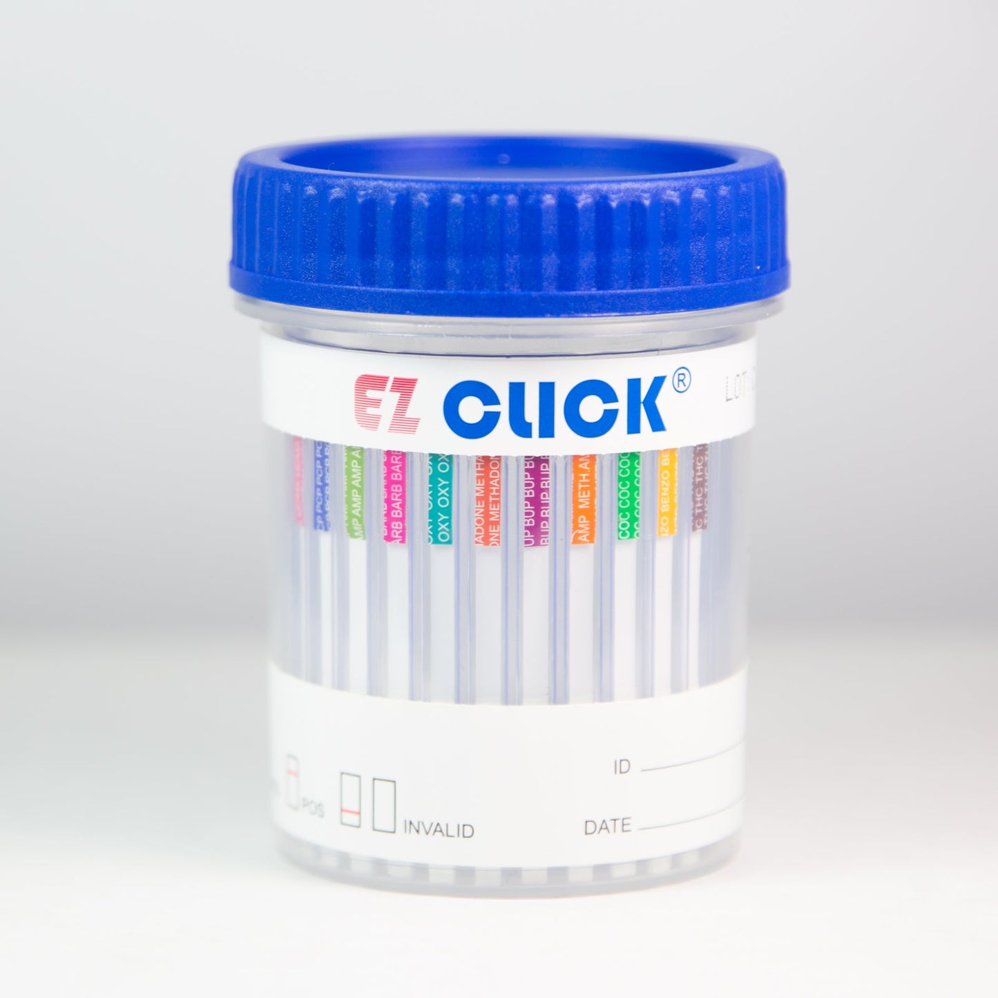 12 Panel EZ Click™ Urine Cup Drug Tests + Ads (25/Box) (AMP, BAR, BUP, BZO, COC, MAMP, MDMA, MOR, MTD, OXY, PCP, THC, PH-SG-OX) CLIA