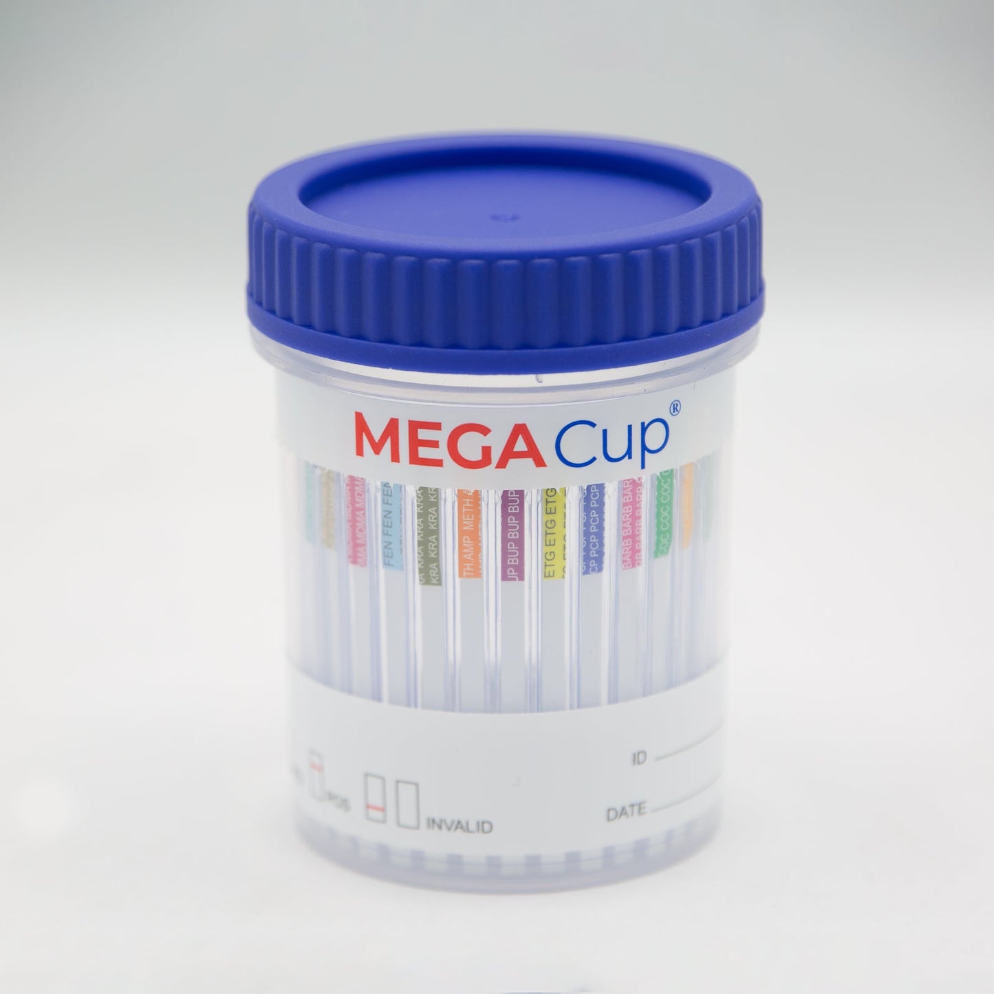 20 Panel MEGA Cup® Urine Drug Tests (25/Box) + Ads + Alcohol (6-ACM, AMP500, BAR, BUP, BZO, COC150, FEN, K220, KET, KRA, MAMP500, MDMA, MOR, MTD, OXY, PCP, THC20, TRA, ETG, PH-SG-OX)